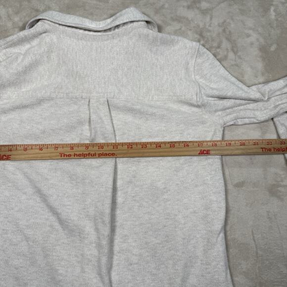 Faherty Legend Sweater Shirt Womens Size S Off White Flannel Pockets Button Up - Picture 6 of 7